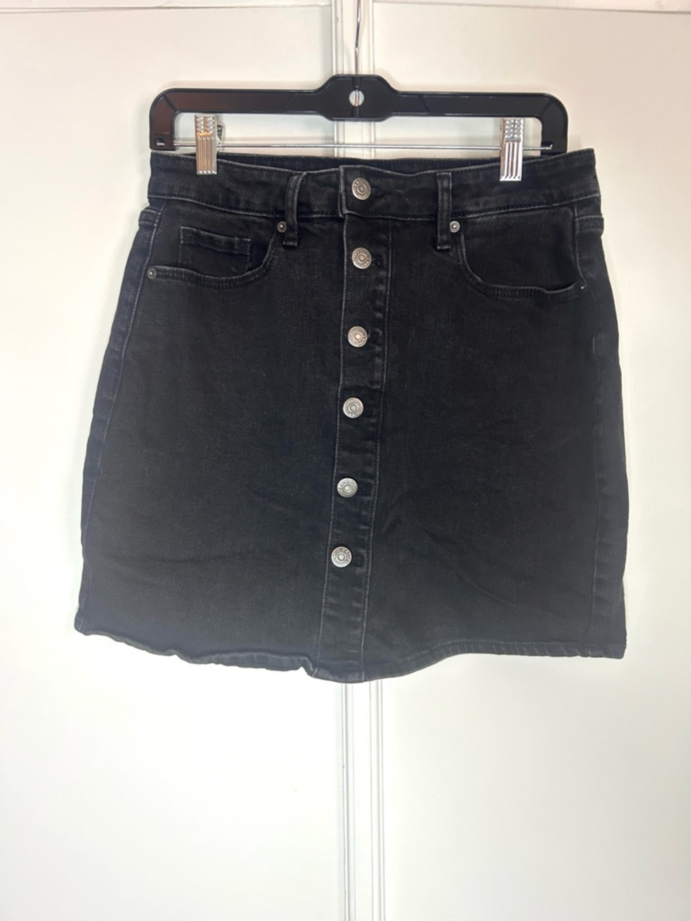 Old Navy Black Denim Mini Skirt